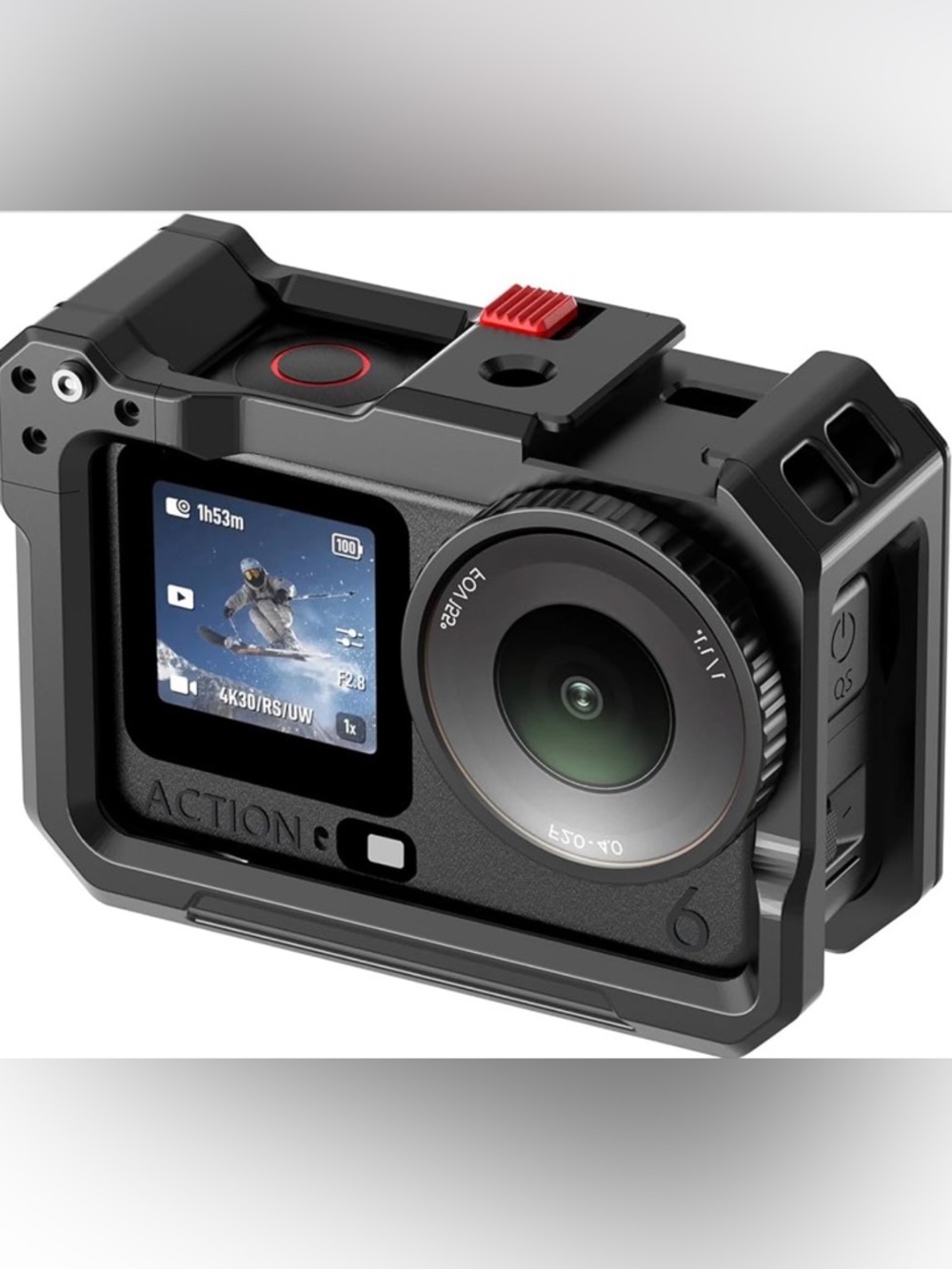 Aluminum Alloy Camera Cage Compatible with DJI Osmo Action 6 Camera Accessories